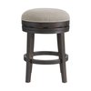 Alaterre Furniture Clara Swivel Counter Height Stool, Dark Brown, 2PK ANCL01FDCR2
